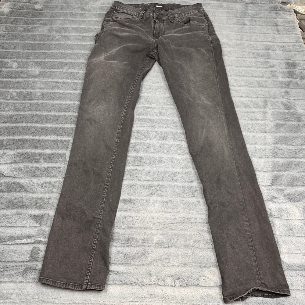 Hudson Byron Straight Leg Jeans Mens 30 Faded Black Denim Pants 13751